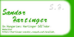 sandor hartinger business card